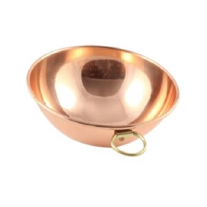 Bol de mixare din cupru ?24 cm cu toarte din bronz pentru buc?t?rie