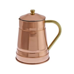 Carafa 1,5 Litri din Cupru cu Capac, Ibric Ceai Cafea Vin Tuica Fiarta