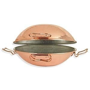 Cataplana din Cupru ?30cm Vas Dublu Fructe de Mare si Porc 5-6 Persoane