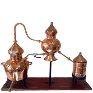 Cazan Premium pentru Cognac, Alambic Charental 2 Litri, Distilare Continua