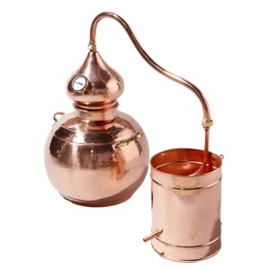 Cazan Tuica Alambic Cupru Pur 50 Litri, cu Termometru Inclus