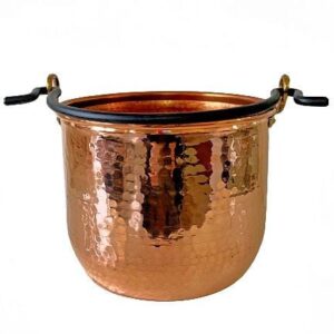 Ceaun Adanc,Pereti Drepti cu Toarta Fier Forjat, 40 Litri