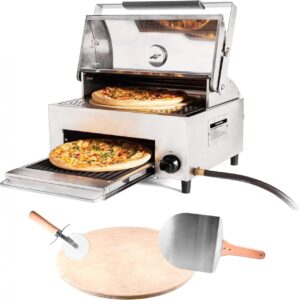 Cuptor Pizza Profesional pe gaz OvenPlus, multifunctional cu doua niveluri