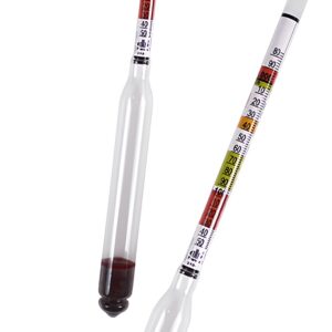 Mustimetru Hidrometru Vin, Bere, cu 3 scale (Gravitationala, %Alcool, Zahar/L), indice fermentatie, 27cm
