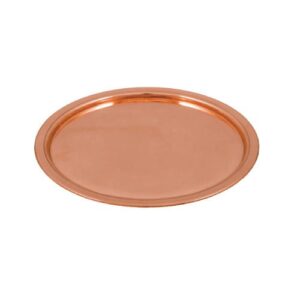 Tava Rotunda Lucioasa din Cupru pentru Servit 30 cm