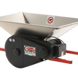 Zdrobitor Electric Mare din Inox pentru Fructe F?r? S?mburi si Struguri ? Cu?ite Inox, Role Nylon, 1500 kg/ora