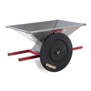 Zdrobitor Manual din Inox pentru Struguri ? Role Nylon, Hopper 800?500 mm, 700 kg/ora