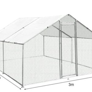 Cotet de gaini, pasari, pentru exterior 3x 3 x 2 metri, otel galvanizat