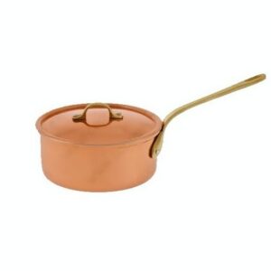 Cratita din Cupru Ø18cm cu Capac si Maner din Bronz