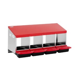 Cuibar pentru gaini, din otel galvanizat ? 4 compartimente, cu tavita colectare oua