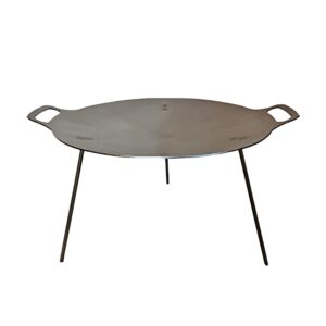 Disc otel 70cm pentru picnic, gatit, copt, prajit, cu 3 picioare detasabile