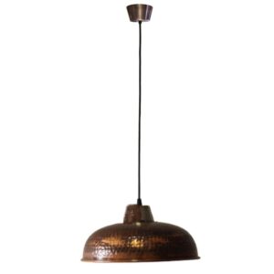 Lustra vintage din cupru CS08CO, finisaj lovitura de ciocan, rustic, diametru 43 cm