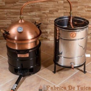 Pachet Promo Cazan 35 litri cu focar pentru arzator + Arzator 30 cm + Alcoolmetru profesional + Suport alcoolmetru universal