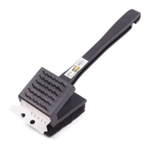 Perie Gratar Grill cu Maner, Racleta, Burete, 3-in-1