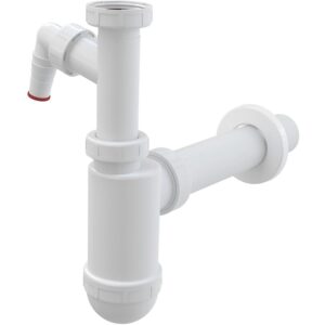 Sifon lavoar cu scurgere DN40 cu legatura la masina de spalat si piulita 5/4", A43P