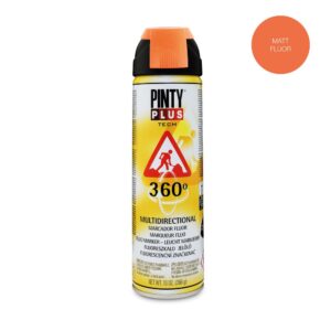 Spray vopsea marcaj fluorescent Pintyplus T143 Portocaliu 500 ml, interior/exterior, supapa 360°