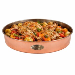 Tava Rotunda din Cupru pentru Gatit si Copt la Cuptor 32cm
