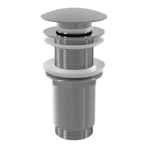 Ventil lavoar CLICK CLACK 5/4" metalic fara preaplin dop mare pentru lavoare din plastic și sticla